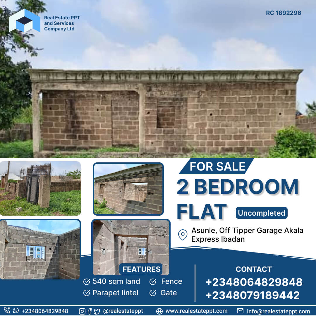 2 Bedroom flat for sale in Ibadan