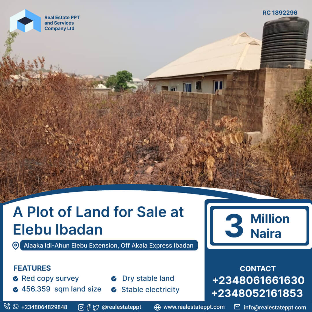 A plot of land for sale at Elebu Extension Ibadan