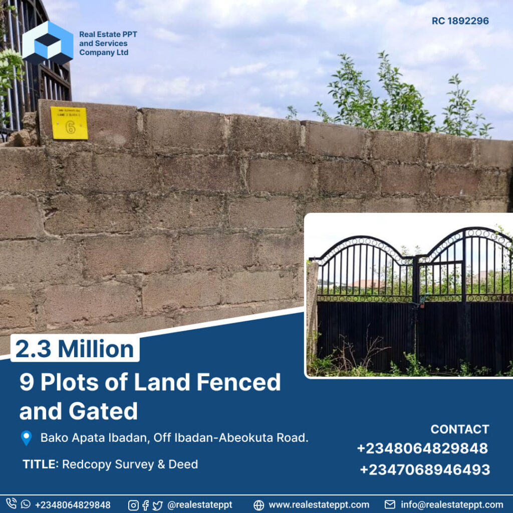 9 Plots of land for sale in Ibadan Nigeria at affordable price