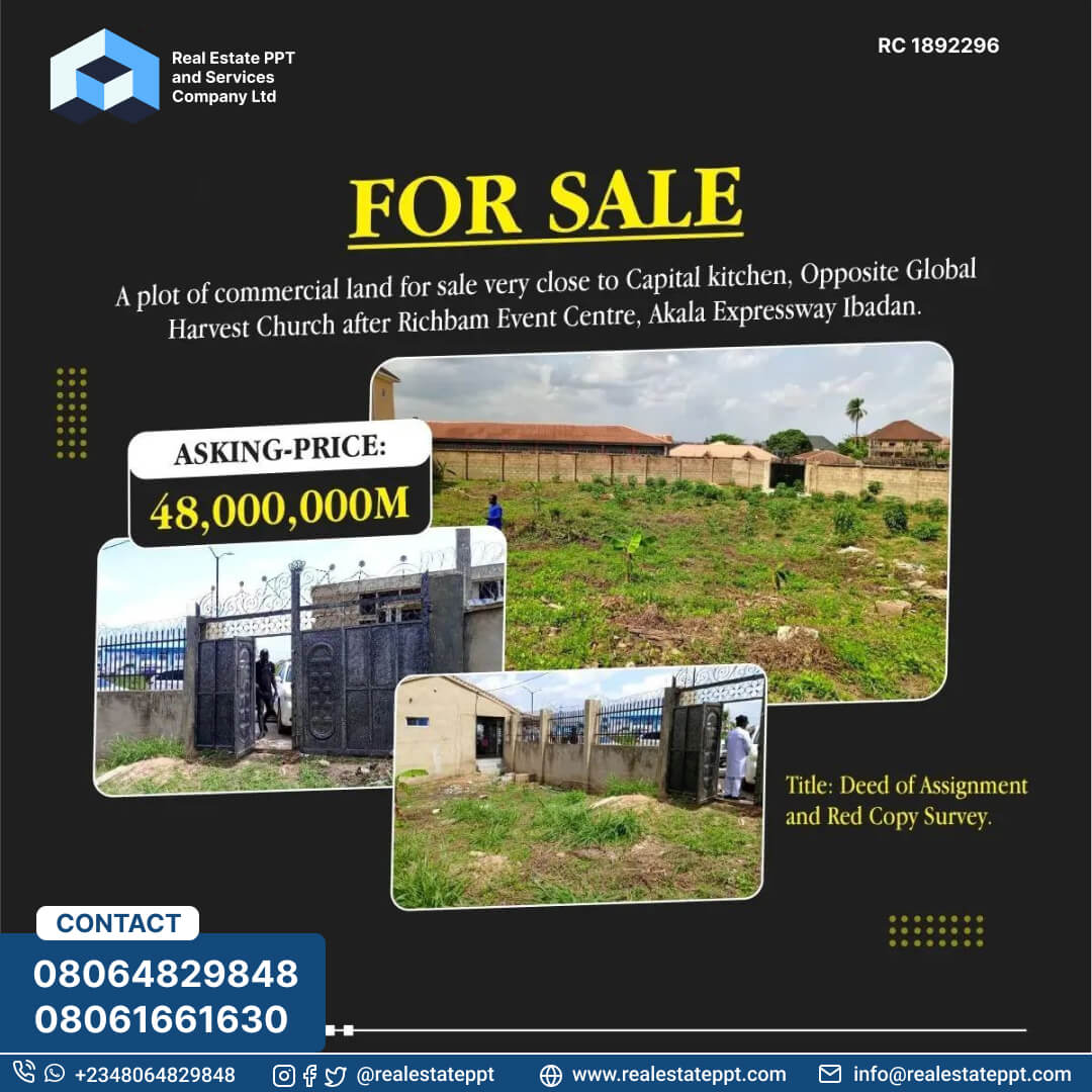 Commercial land at Akala Expressway Ibadan for sale